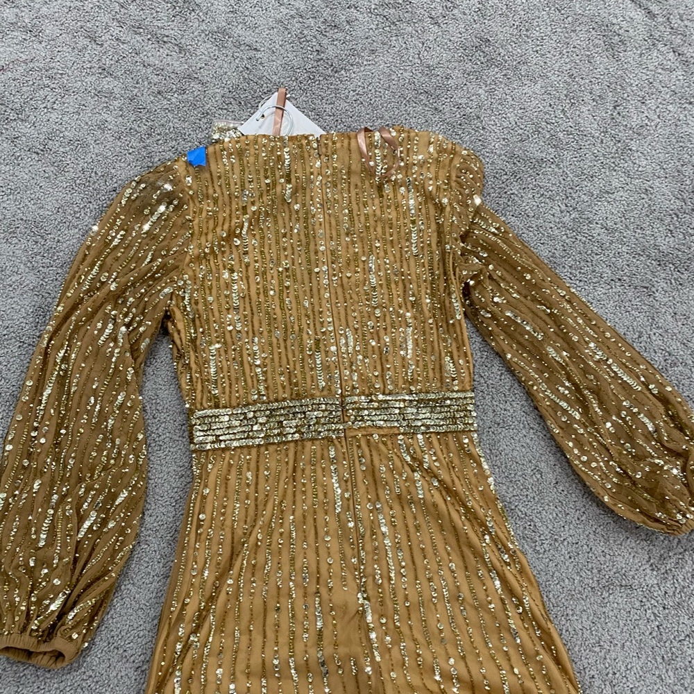 Elegant Gold Sequin Dress - Picture 7 of 8